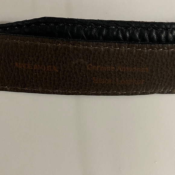 EUC Overland Genuine American Bison Leather Belt, Made in USA, Sz 40, Neutral - Picture 4 of 16